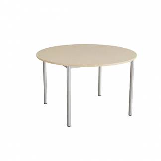 Bord Combi 206, &Oslash;1200 mm, h&oslash;jde 720 mm, beige linoleum p&aring; alugr&aring;t stel