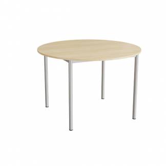 Bord Combi 206, Ø1200 mm, højde 800 mm, lydabsorberende birkelaminat på alugråt stel