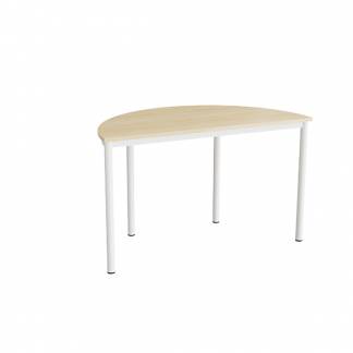 Bord Combi 209, 1200x600 mm højde 720 mm med birk laminat, hvid stel