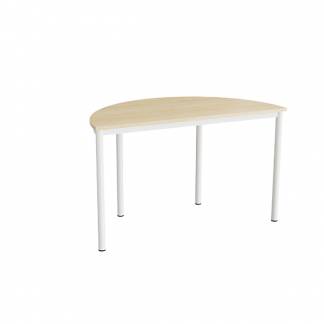 Bord Combi 209, 1200x600 mm h&oslash;jde 720 mm med birk laminat, hvid stel