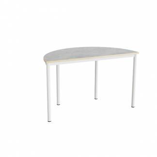 Bord Combi 209, 1200x600 mm h&oslash;jde 720 mm med lys gr&aring; linoleum, hvid stel