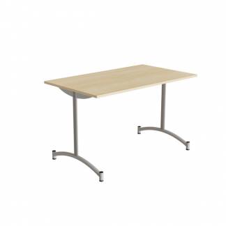 Bord Zeb 231, 1200x700 mm H&oslash;jde 720 mm, Birk laminat, Alu stel