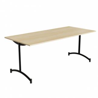 Bord Zeb 231, 1800x800 mm H&oslash;jde 720 mm, Birk laminat, Sort stel