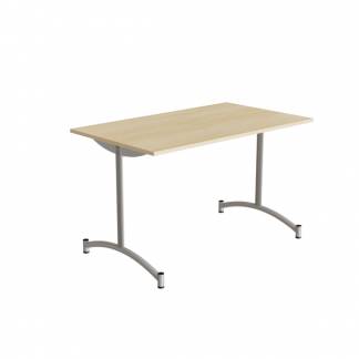 Bord Zeb 231, 1200x700 mm Højde 720 mm, Lydabsorberende birk laminat, Alu stel