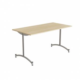 Bord Zeb 231, 1400x700 mm H&oslash;jde 720 mm, Lydabsorberende birk laminat, Alu stel
