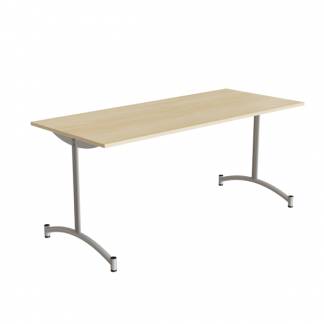 Bord Zeb 231, 1650x700 mm H&oslash;jde 720 mm, Lydabsorberende birk laminat, Alu stel