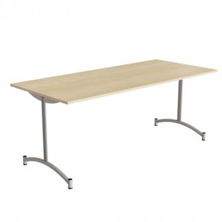 Bord Zeb 231, 1800x800 mm H&oslash;jde 720 mm, Lydabsorberende birk laminat, Alu stel