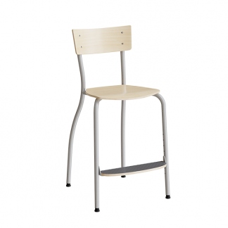 Stol Strong 250, Birk laminat, Alugråt stel