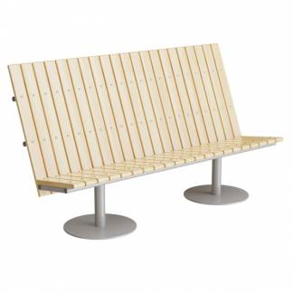 Sofa Cirkum, 3-pers h&oslash;j, massiv eg, alugr&aring;t understel