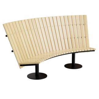 Sofa Cirkum, 60&deg; buet h&oslash;j, massiv eg, sort understel