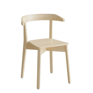 Stol Elin, klarlakeret massiv birk