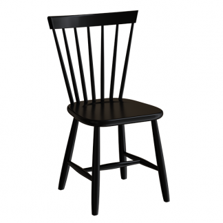 Stol Enkel 3173, sortbejdset massiv birk, siddeh&oslash;jde 440 mm