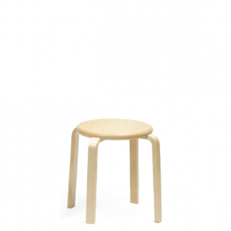 Taburet Rondo i massiv birk, højde 330 mm