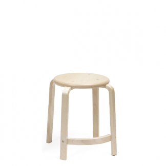 Taburet Rondo i massiv birk, h&oslash;jde 500 mm