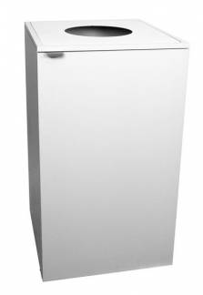 Kildesorteringsskab Diana Hvid pladetop rundt hul