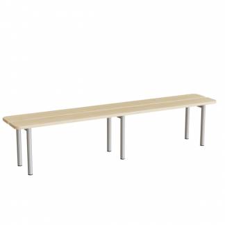 Siddeb&aelig;nk Pausa 550, 2000 mm, birk laminat, alugr&aring;t stel