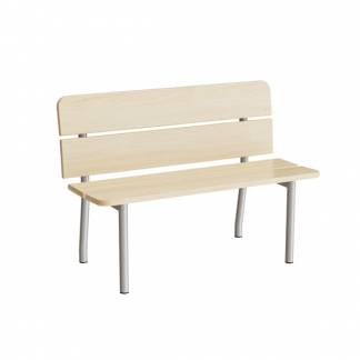 Sofa Pausa 551, 1100 mm, birk laminat, alugr&aring;t stel