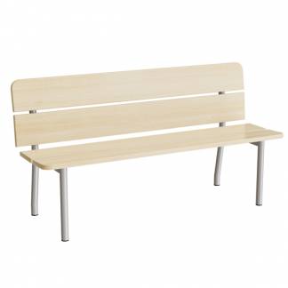 Sofa Pausa 551, 1500 mm, birk laminat, alugr&aring;t stel