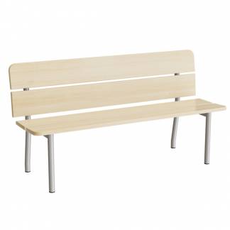 Sofa Pausa 551, 1500 mm, birk laminat, alugr&aring;t stel