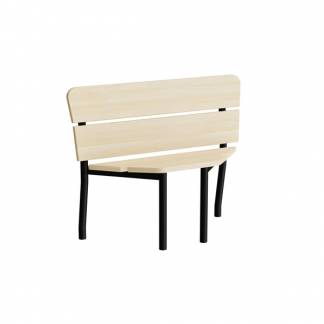 Sofa Pausa 551, hj&oslash;rne, birkelaminat, sort stel