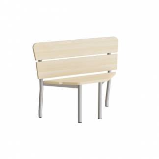 Sofa Pausa 551, hj&oslash;rne, birk laminat, alugr&aring;t stel