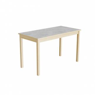 Bord Lovis 601, 1200x600 mm H&oslash;jde 720 mm med lysegr&aring; linoleum, birk understel