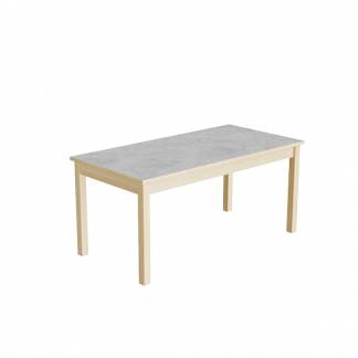 Bord Lovis 601, 1200x600 mm H&oslash;jde 550 mm med lysegr&aring; linoleum, birk understel