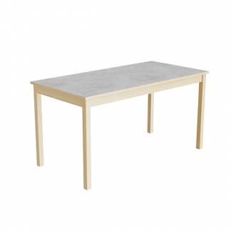 Bord Lovis 601, 1400x700 mm H&oslash;jde 720 mm med lysegr&aring; linoleum, birk understel