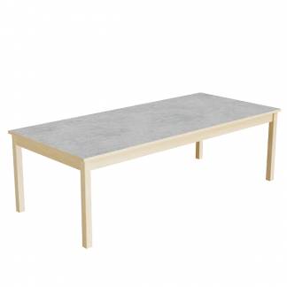 Bord Lovis 601, 1800x800 mm H&oslash;jde 550 mm med lysegr&aring; linoleum, birk understel