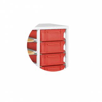 Plastkasse til bakke- og plastkassevogn 300x400x110 mm R&oslash;d