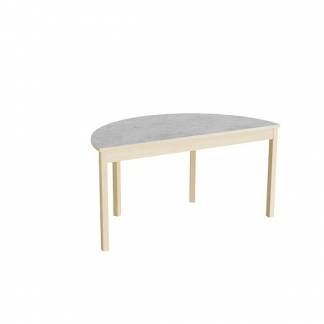 Bord Lovis 609, 1200x600 mm H&oslash;jde 550 mm med lysegr&aring; linoleum, birk understel