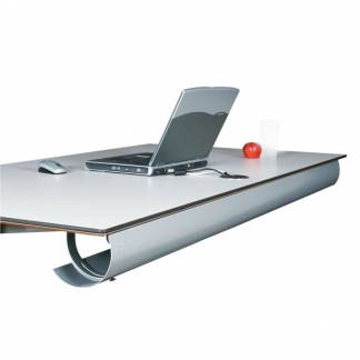 Kabelholder Halfpipe til bord, Alugr&aring; 1500 mm