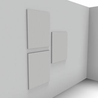 Lydabsorbent Sound Off EcoSUND V&aelig;g, 800x800x50 mm Hvid, uden tekstil