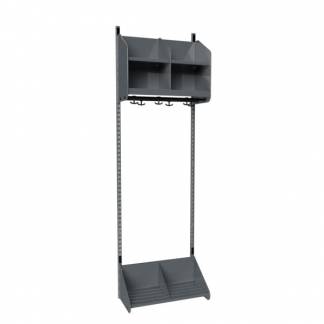 BST Kombination A, Startsektion 2 pladser B 600 mm, m&oslash;rk gr&aring;