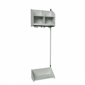 BST Kombination B,  P&aring;bygningssektion 2 pladser B 600 mm, lys gr&aring;