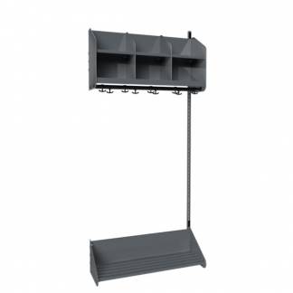 BST Kombination B,  P&aring;bygningssektion 3 pladser B 900 mm, m&oslash;rk gr&aring;