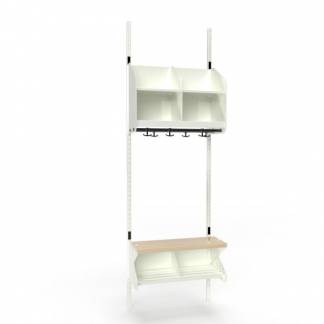 BST Kombination C,  Startsektion 2 pladser B 600 mm, hvid