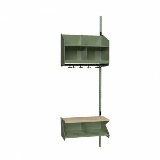 BST Kombination C,  P&aring;bygningssektion 2 pladser B 600 mm, gr&oslash;n