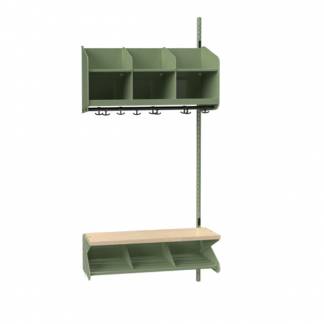 BST Kombination C,  P&aring;bygningssektion 3 pladser B 900 mm, gr&oslash;n