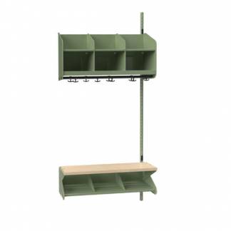 BST Kombination C,  P&aring;bygningssektion 3 pladser B 900 mm, gr&oslash;n