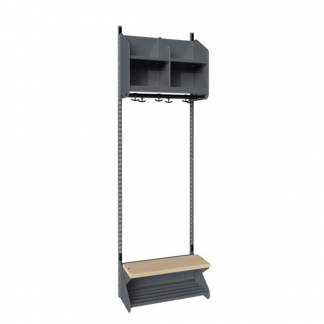 BST Kombination D,  Startsektion 2 pladser B 600 mm, mørk grå