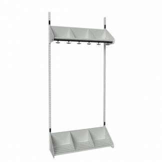 BST Kombination E,  Startsektion 3 pladser B 900 mm, lys gr&aring;