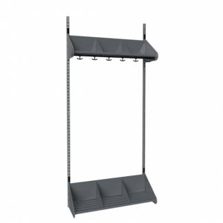 BST Kombination E,  Startsektion 3 pladser B 900 mm, m&oslash;rk gr&aring;