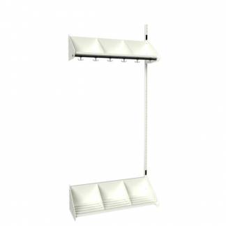 BST Kombination E,  Påbygningssektion 3 pladser B 900 mm, hvid