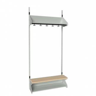 BST Kombination H, Startsektion 3 pladser B 900 mm, lys gr&aring;