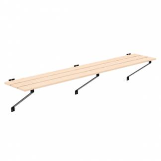 Væghængt bænk i fyr, bredde 2000 mm