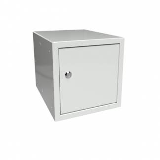 Opbevaringsboks 270x270x350 mm Gr&aring; d&oslash;r, cylinderl&aring;s