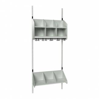 BST Kombination A, Startsektion 3 pladser B 750 mm, lys gr&aring;