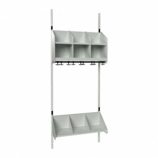 BST Kombination A, Startsektion 3 pladser B 750 mm, lys gr&aring;