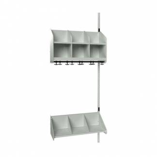 BST Kombination A, P&aring;bygningssektion 3 pladser B 750 mm, lys gr&aring;